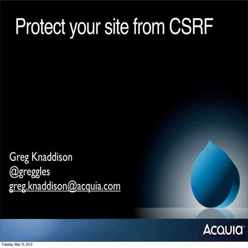 Protect you site from CSRF