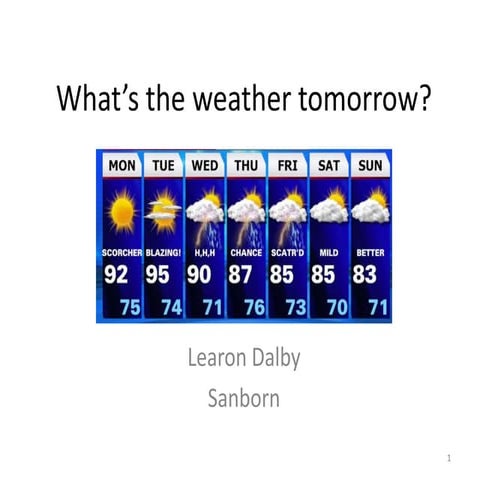 Whats the weather tomorrow