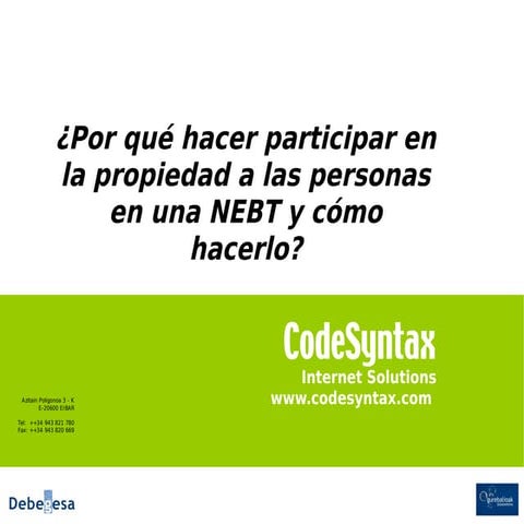 Presentación jornada - La gobernanza en la empresa en cuestión 