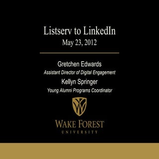 Listserv to LinkedIn - May 23