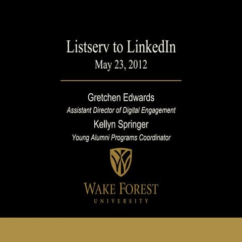 Listserv to LinkedIn - May 23
