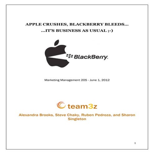 Marketing Management: Marketing Strategy Comparison - Apple's iPhone versus R...