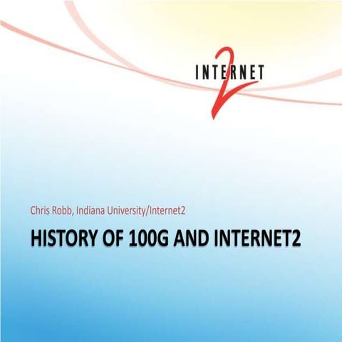 History of 100G and Internet2
