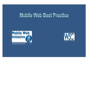 Mobile Web Best Practice