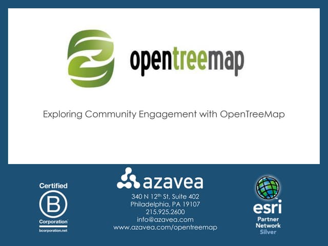Exploring Community Engagement with OpenTreeMap