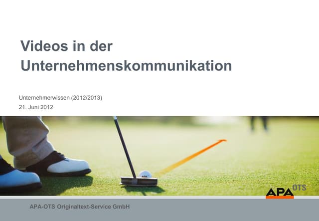 20120621 Video in der Unternehmenskommunikation