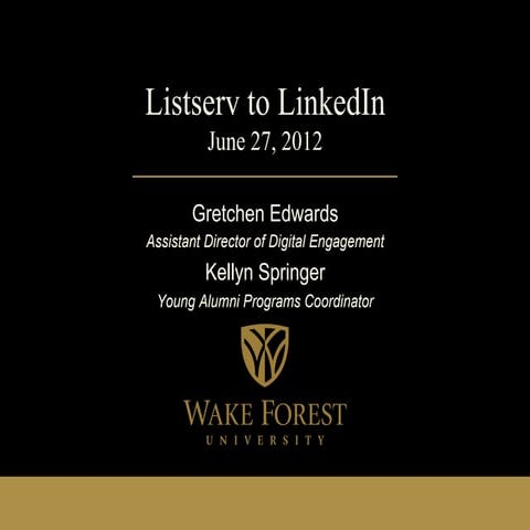 Listserv To LinkedIn - June 27