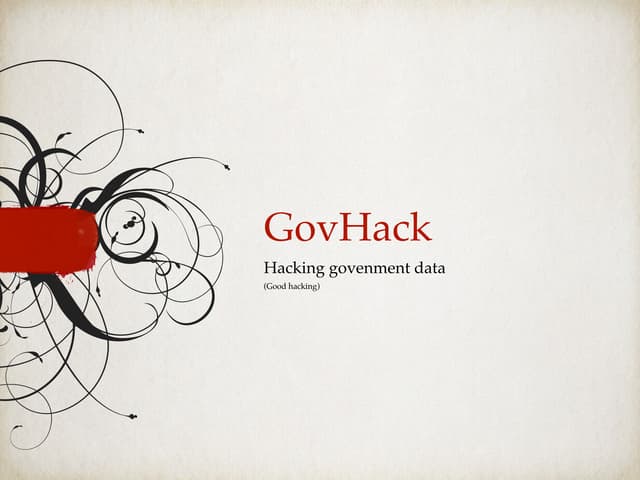 SydPHP June 2012 - GovHack overview