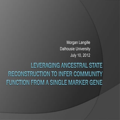 Leveraging ancestral state reconstruction to infer community function from a ...