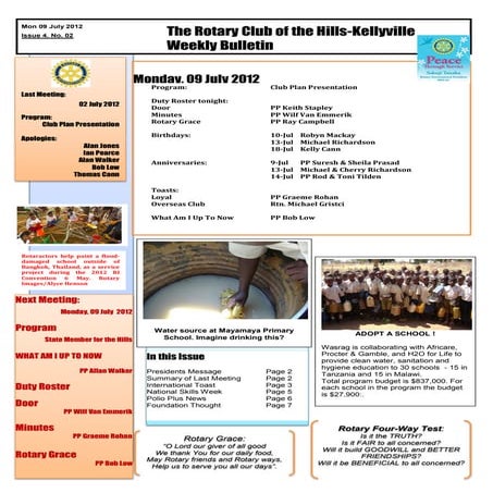 20120709 weekly bulletin