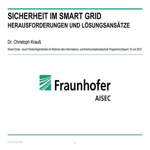 Sicherheit im Smart Grid