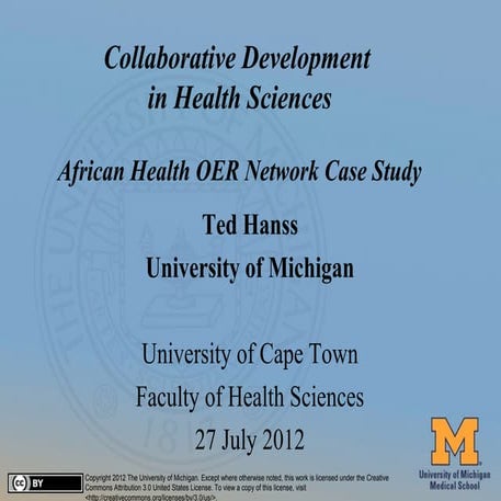 African Health OER Network - University of Cape Town
