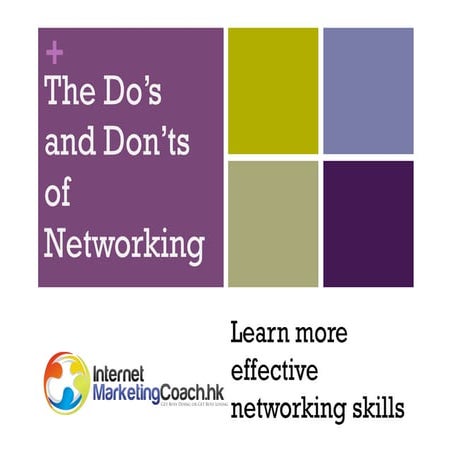 Do's and Dont's of Networking: Learn effective networking for sales