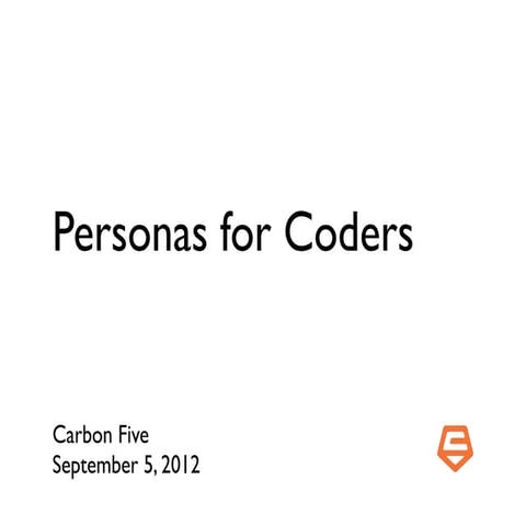 Personas for Coders