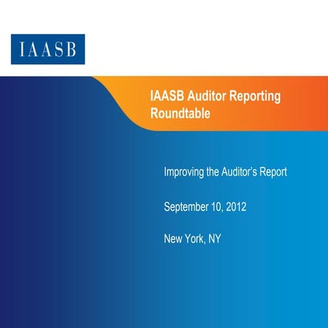 Improving the Auditor's Report
