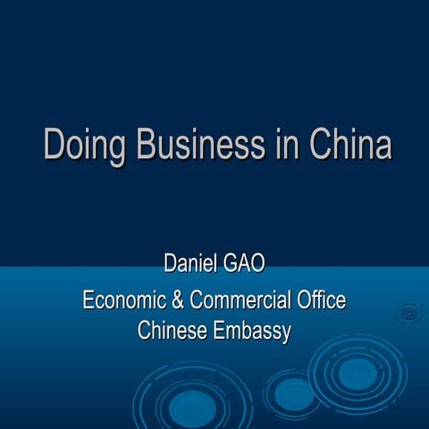Doing Business In China