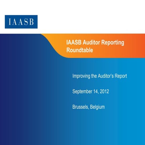 Improving the Auditor's Report