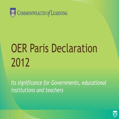 OER Paris Declaration