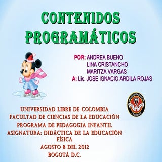 CONTENIDOS PROGRAMATICOS