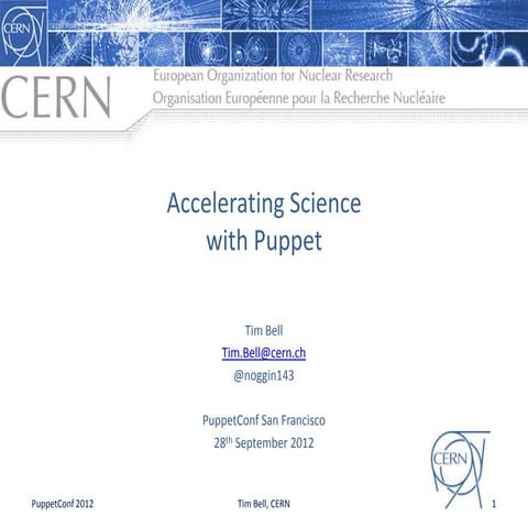 Accelerating science with Puppet