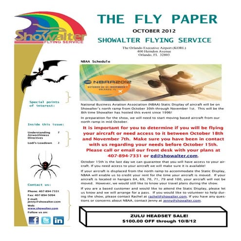 October Newsletter 2012