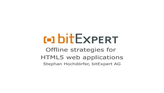 Offline strategies for HTML5 web applications - IPC12
