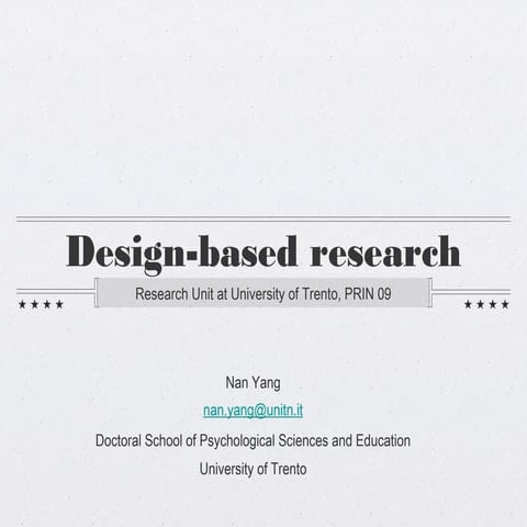 Understand Designed Based Research