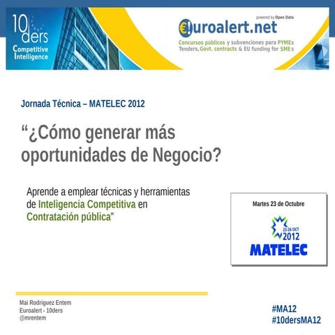 ¿Cómo generar más oportunidades de negocio? Inteligencia Comercial y Contrata...
