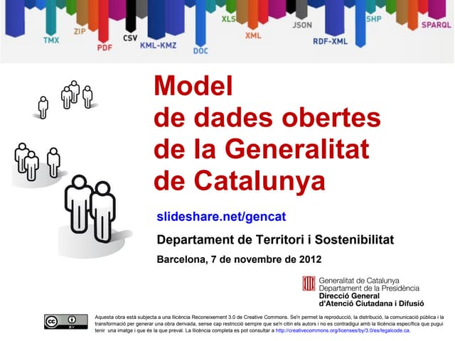 Model de dades obertes de la Genera...