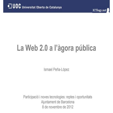 La Web 2.0 a l’àgora pública