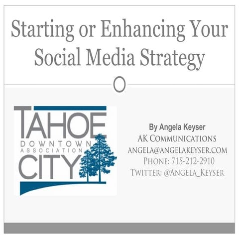 TCDA Social Media Workshop Nov 14, 2012