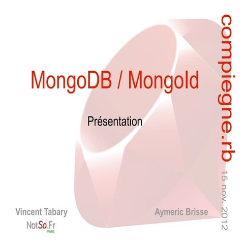 Présentation mongoDB et mongoId