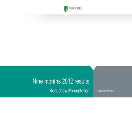 ABN AMRO Holdings Investor Presentation 2012
