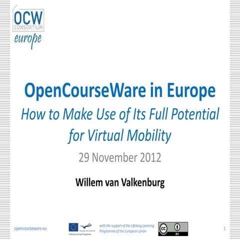 OEB12: OpenCourseWare in Europe