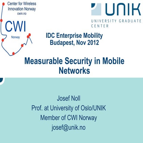Measurable Security in Mobile Systems
