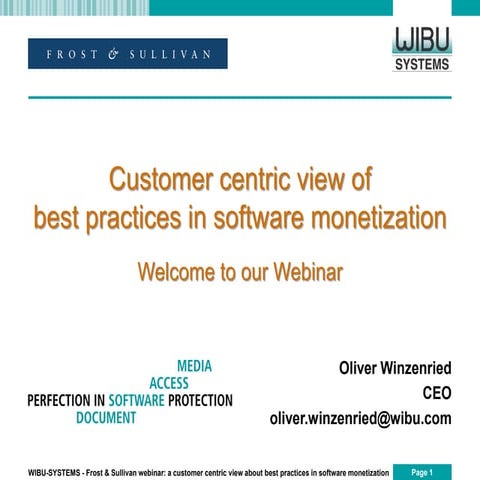 Customer Centric View of Best Practices in Software Monetization