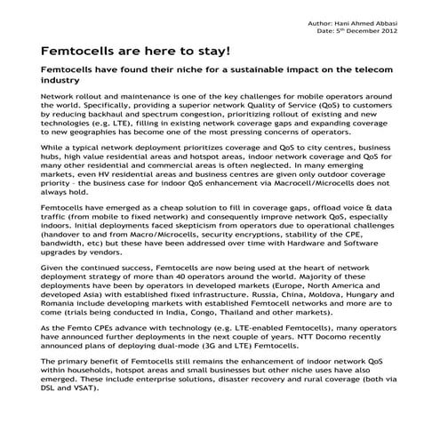 Femtocells are here to stay