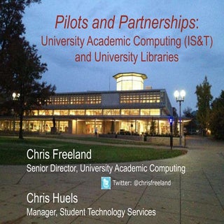 Pilots & Partnerships: University A...