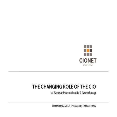 201212 The changing role of the CIO