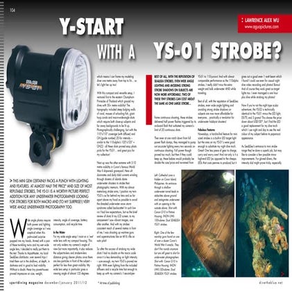 Y Start with a YS-01 Strobe - PUBLISHED with Scuba Diver Australasia