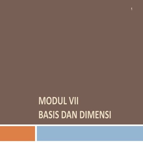 Basis dan Dimensi
