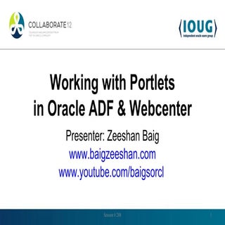 Working with Portlets in ADF and We...