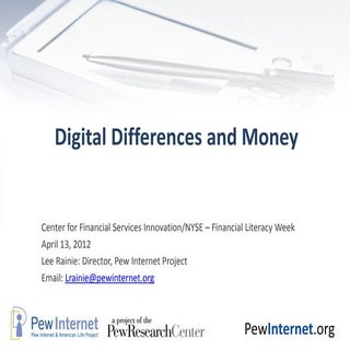 Digital Differences and Money