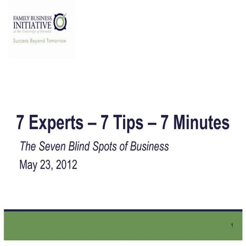 2012 777   The Seven Blind Spots in Business and How to Prevent Them