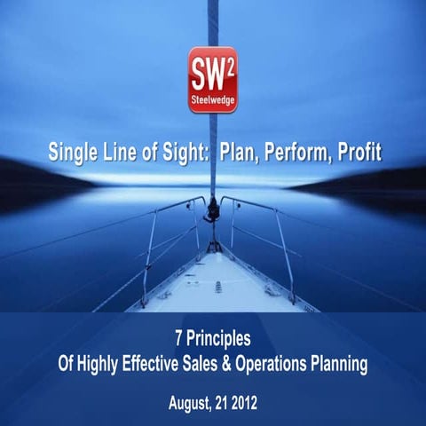 7 Principles of Highly Effective Sales & Operations Planning