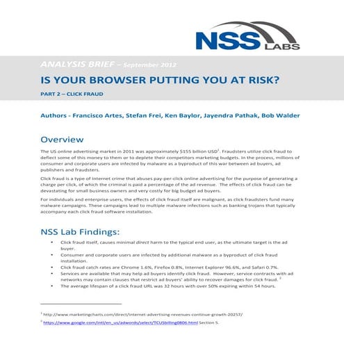 Preventing click fraud | PPTX