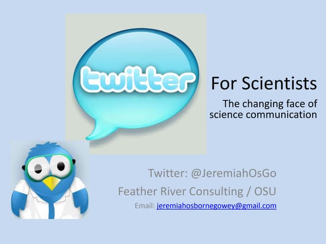 2012 AFS Osborne-Gowey Twitter For Scientists