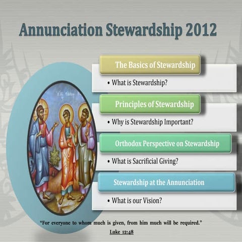 2012 annuciation stewardship presentation