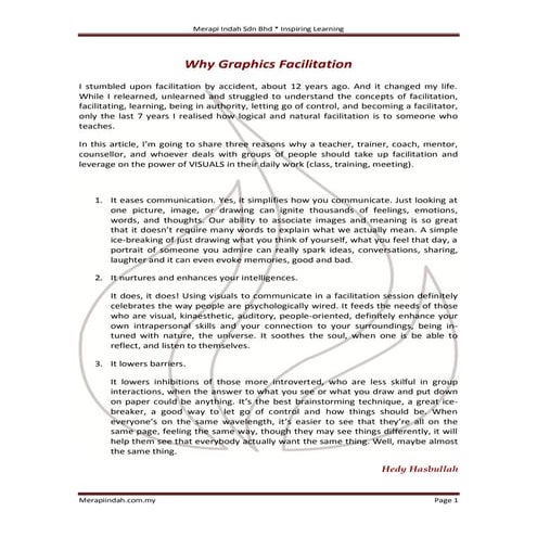 Why Graphics Facilitation