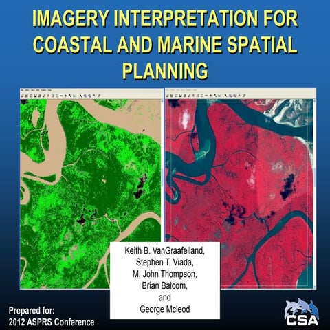 Imagery Interpretation for Coastal and Marine Spatial Planning